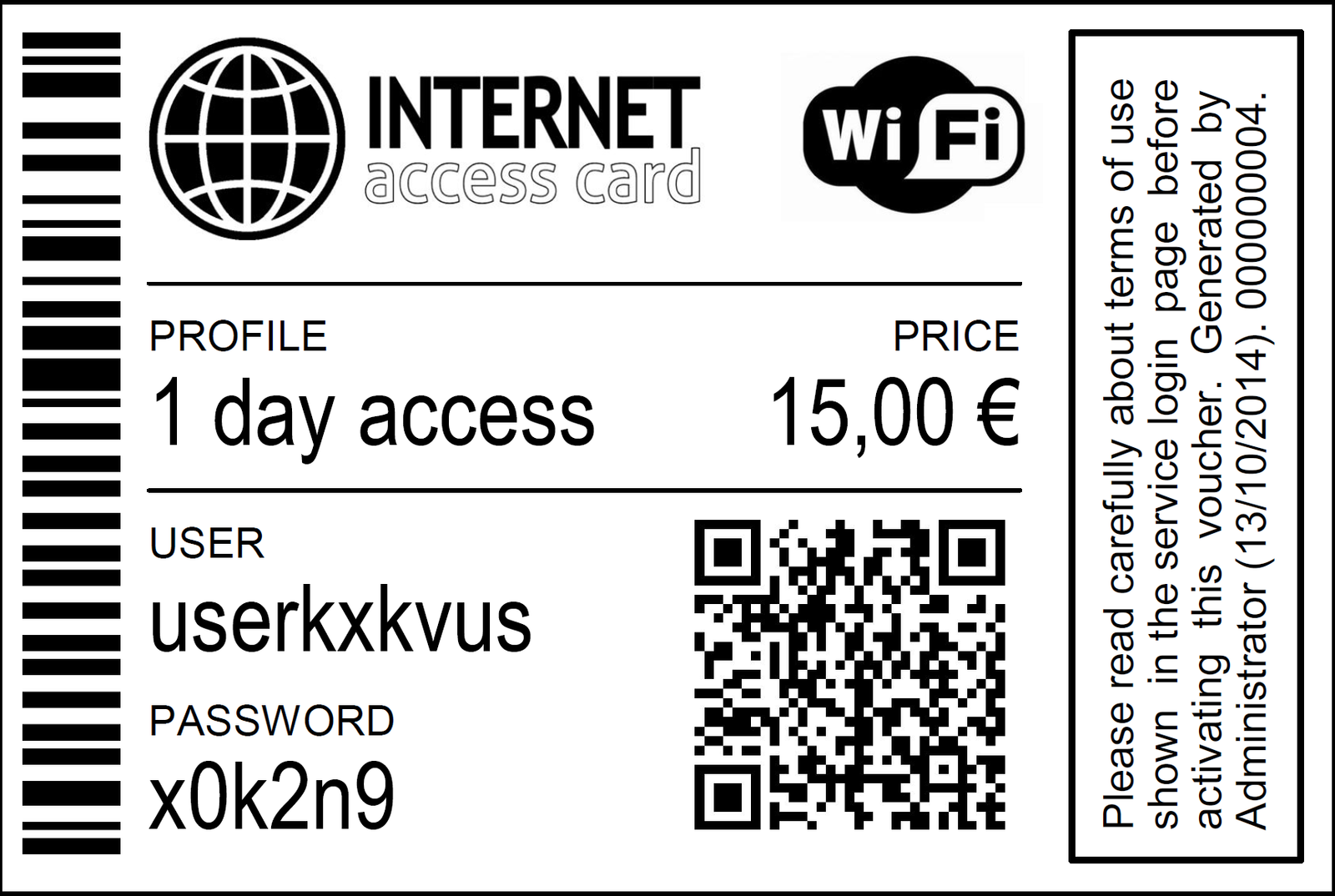 readyVoucher barcode voucher sample
